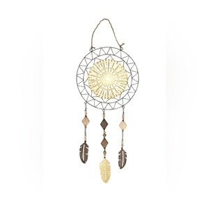 Elegant Gold and Brown Wall Hanging Dreamcatcher
